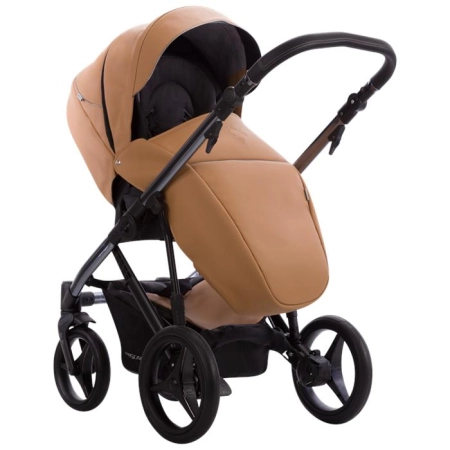 Bebetto Pascal Premium Class Dark 03 kolor brązowy ekoskóra wózek 2w1